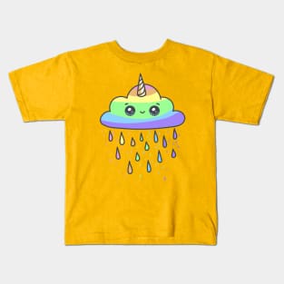 Cloud Unicorn Rainbow Kids T-Shirt